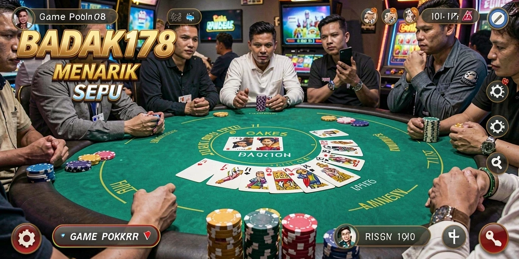 Gambaran menarik dari gameplay poker di BADAK178.