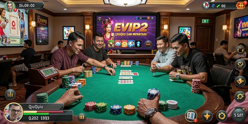 Gambaran gameplay QiuQiu yang seru di EVIP2.