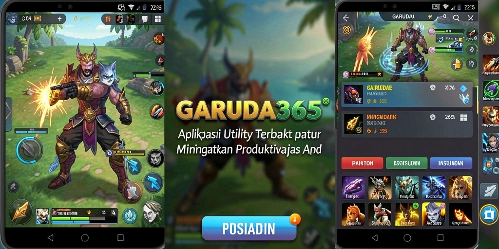 Tampilan antarmuka GARUDA365 yang menarik dan fungsional.