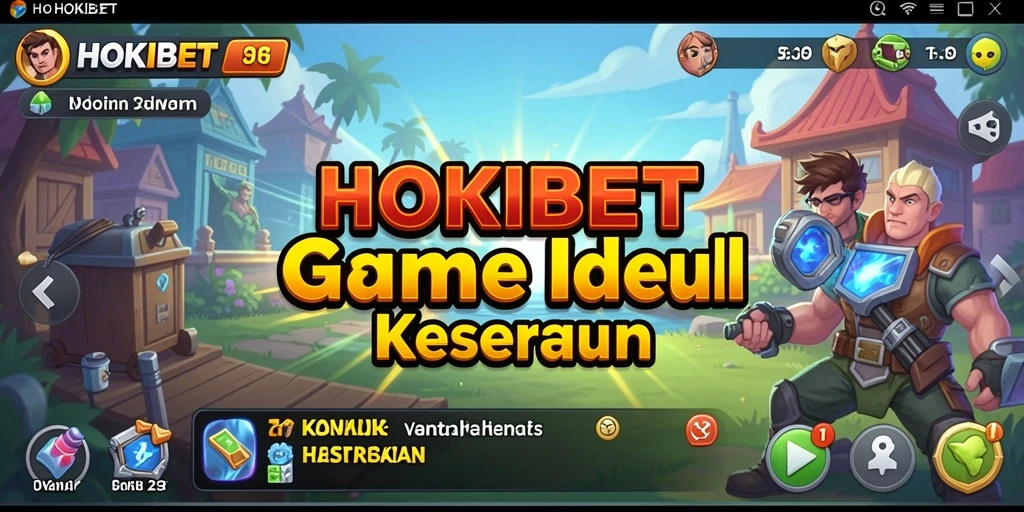Gameplay HOKIBET yang menunjukkan karakter mengumpulkan sumber daya.