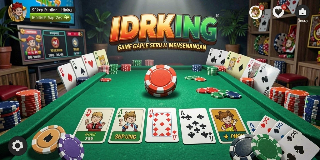 Screenshot gameplay <strong>IDRKING</strong> menampilkan momen seru permainan Gaple.