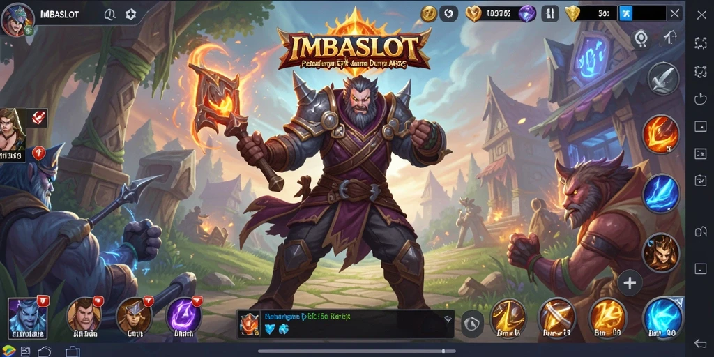 Screenshot menunjukkan aksi seru dalam petualangan ARPG di IMBASLOT.