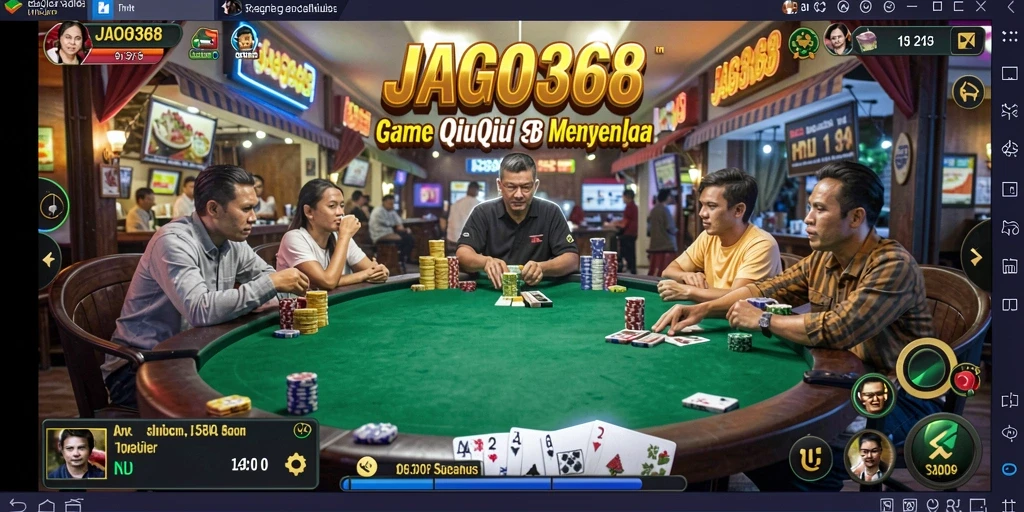 Tampilan gameplay seru JAGO368 dengan pemain bersaing.