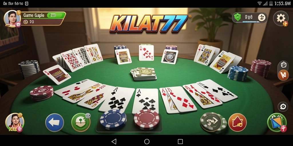 Tampilan gameplay Gaple yang seru dan menarik di KILAT77.