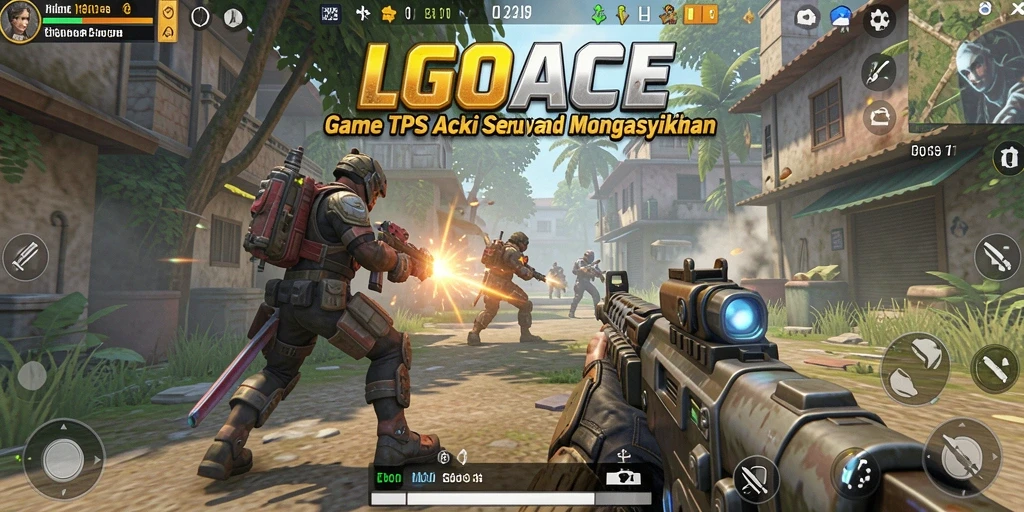 Screenshot gameplay LGOACE menampilkan aksi pertempuran mendebarkan.