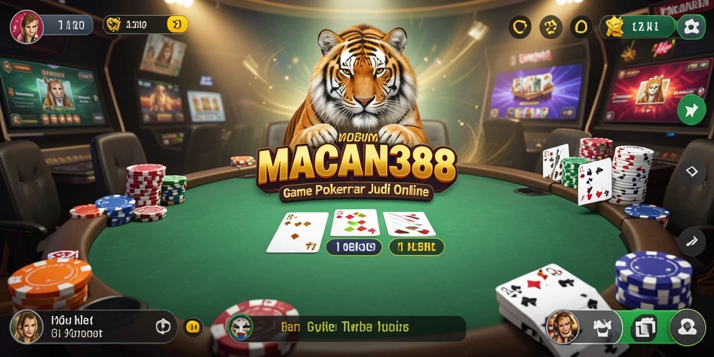Screenshot gameplay Poker yang menampilkan suasana seru di MACAN388.