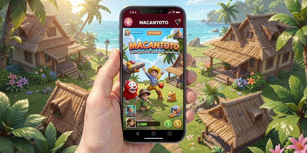 Tampilan gameplay menyenangkan dan penuh warna dari MACANTOTO.