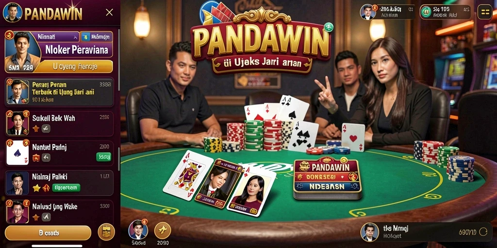 Tampilan menarik dari gameplay PANDAWIN yang memikat para pemain Poker.