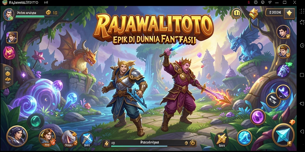 Screenshot gameplay RAJAWALITOTO dengan aksi seru karakter dalam pertempuran.