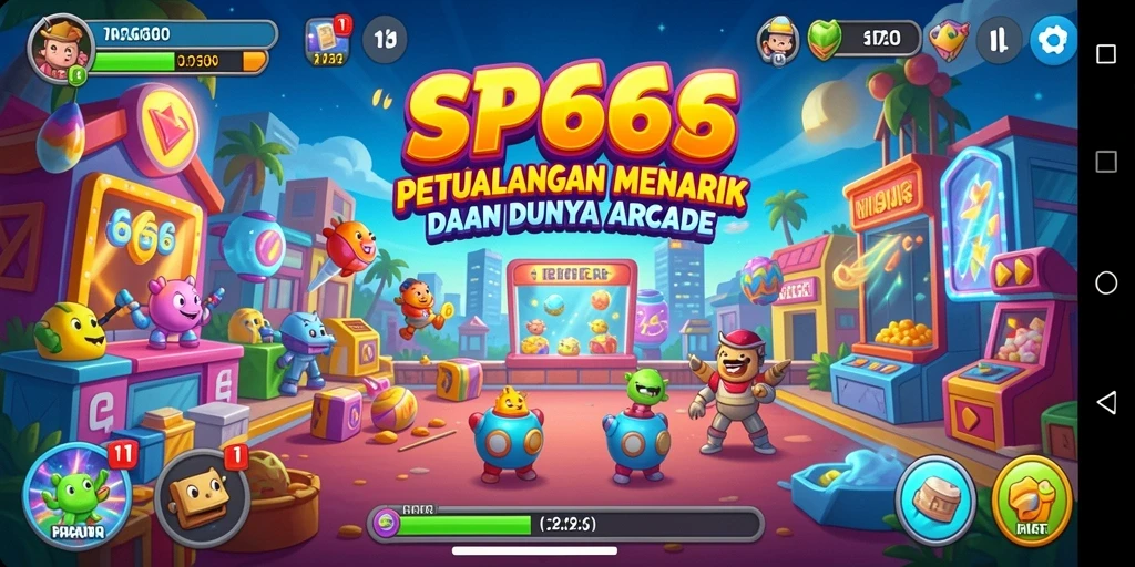 Tampilan gameplay SP666 yang penuh warna dan menantang.
