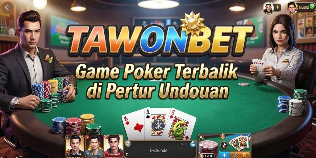 Tampilan gameplay seru di aplikasi TAWONBET dengan fitur poker menarik.
